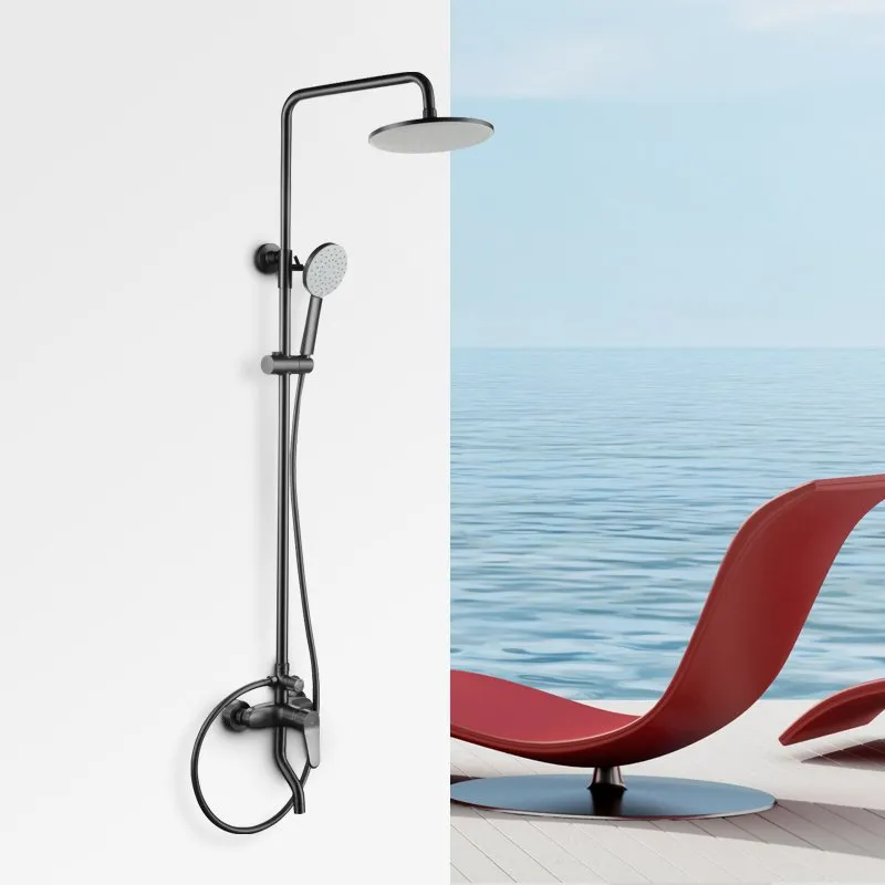 12 Inch Brass Bathroom Luxury Rain Mixer Shower Combo Set Wall Mounted Rainfall Shower Head System Shower Faucet